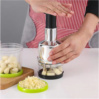 ที่สับกระเทียมแบบกด หัวหอม พริก ผักต่างๆ บด หั่น ซอย อเนกประ…
