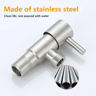 NC Hardware Stop Valve SS 304 เซรามิควาลว์ สต๊อปวาลว์ 1 ทาง เนื้อสเเตนเลส 304 ด้าน (Stainless Steal Stop Valve)