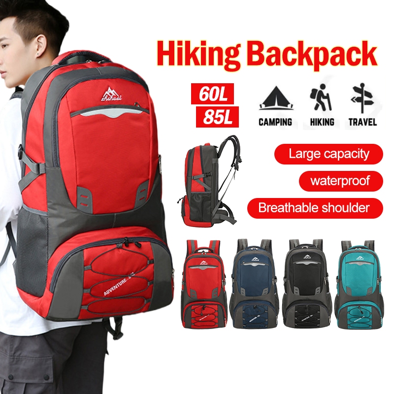 กระเป๋าเป้ 60/85ลิตร ใบใหญ่ เป้เดินทาง backpack กระเป๋าเป้สะพายหลัง กันน้ำ ใส่ของได้เยอะ สําหรับเดินทาง ตั้งแคมป์