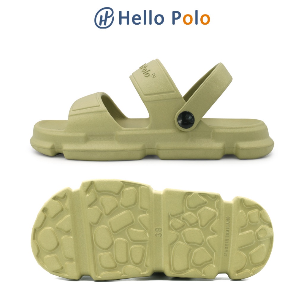 Hello Polo รองเท้าแตะ แฟชั่น กันลื่น 3cmพื้นหนา นุ่มใส่สบาย เหมาะกับฤดู น้ำหนักเบา ที่บ้าน ลางแจ้ง ห้องน้ำ hp8012