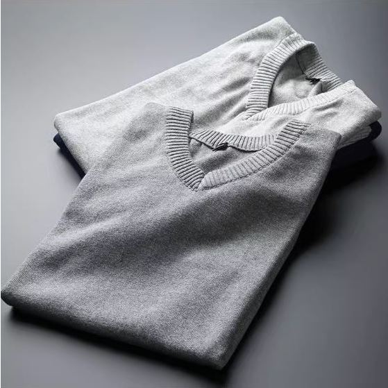 เสื้อกั๊กไหมพรมผู้ชาย Size : M-3X แขนกุดคอวี สไตล์เกาหลี ใส่ได้หลากหลายโอกาส - รูปที่ 6