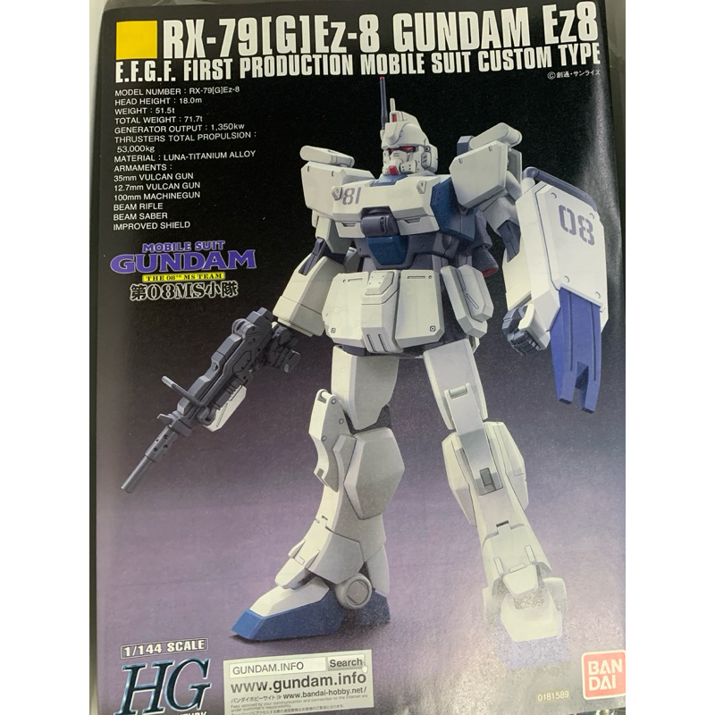 Bandai HGUC 1/144 RX-79[G] Ez8 Gundam Ez8 First production Custom Type กันดั้ม