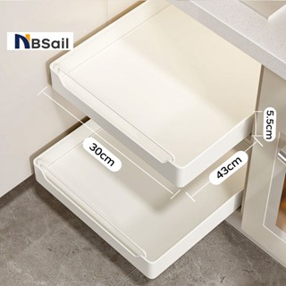 NBSail🔥INS สีครีม สียอดนิยม ดึงชั้นวางจานชามออก ชั้นวางจานสแ…