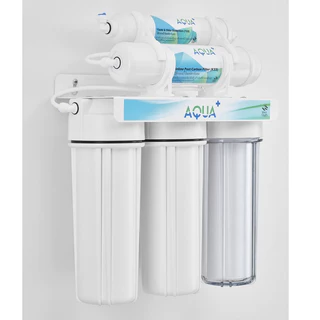 เครื่องกรองน้ำ AQUA+ 5 ขั้นตอน แถมฟรี!!! PP 10 นิ้ว 2 ชิ้น + ข้อต่อ 2 ชิ้น พร้อมอุปกรณ์ติดตั้งการใช้งาน คุณภาพดี