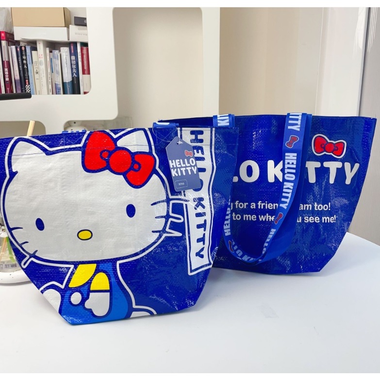 กระเป๋าช้อปปิ้ง ผ้ากระสอบเคลือบลายคิตตี้ kitty