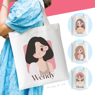 กระเป๋าผ้า ถุงผ้า เติมชื่อได้ Name Bags Collection Wendy