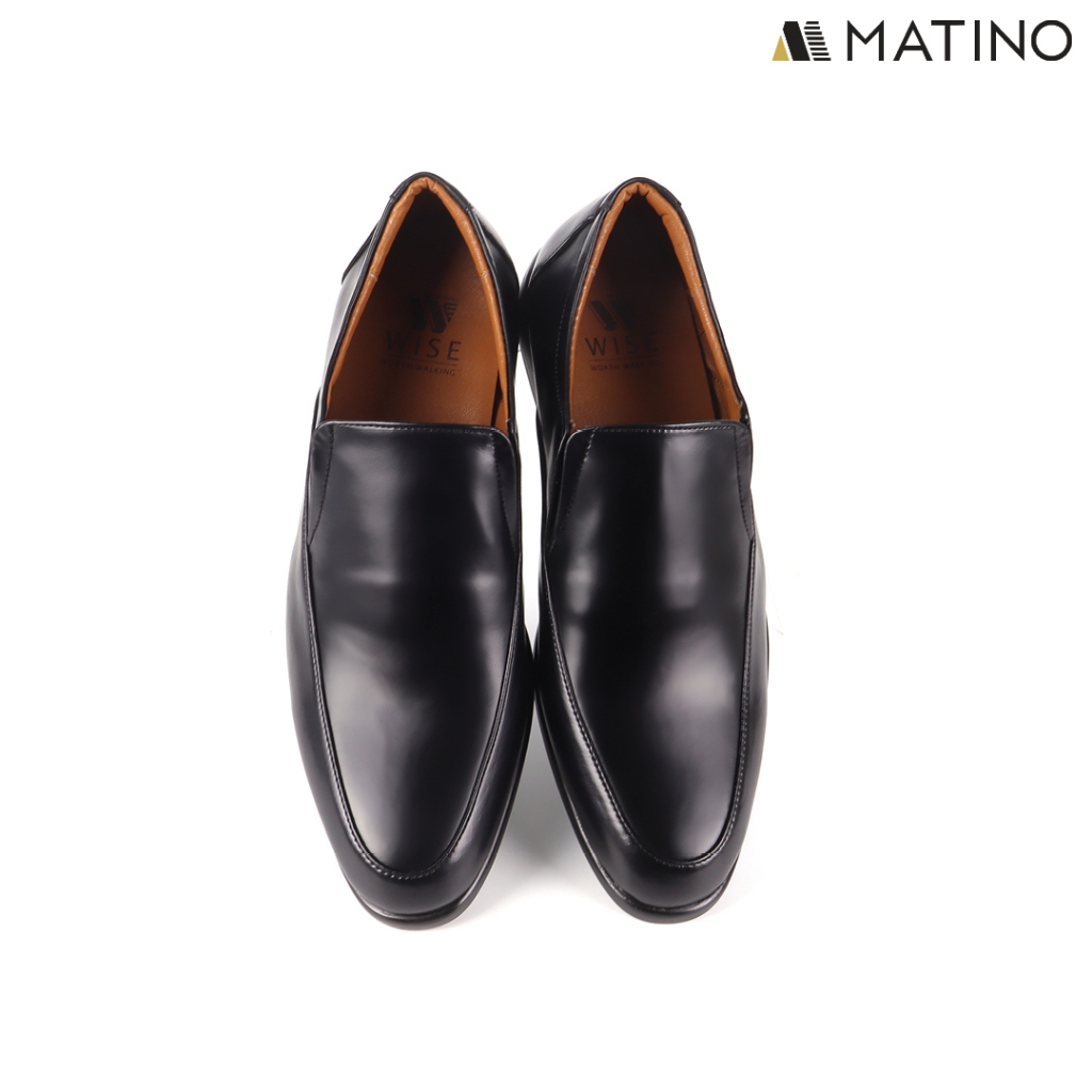 MATINO SHOES รองเท้าชายคัทชูหนังแท้ รุ่น MC/B 82080 - BLACK/BROWN
