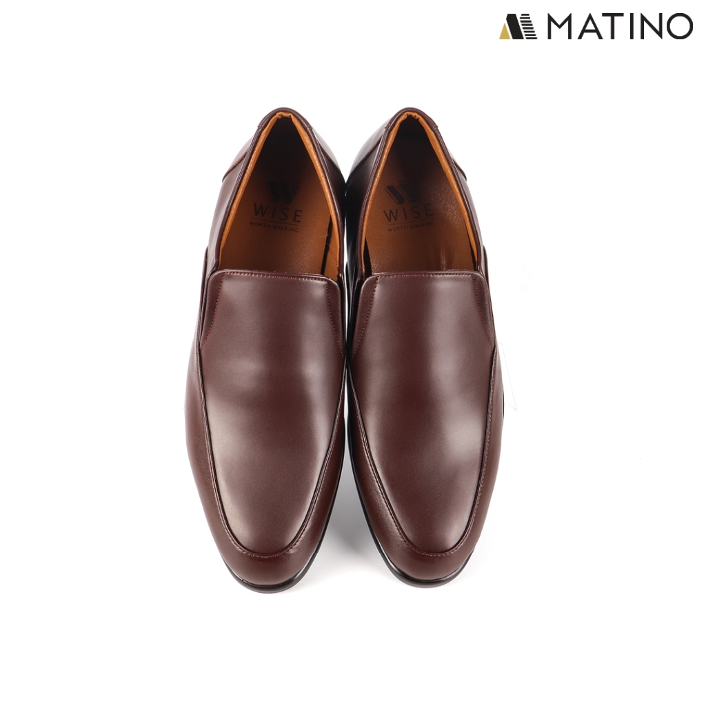 MATINO SHOES รองเท้าชายคัทชูหนังแท้ รุ่น MC/B 82080 - BLACK/BROWN