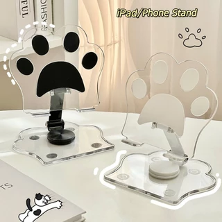 ipad holder phone stand tablet อะคริลิค ปรับได้ พับได้ หมุนได้360องศา โทรศัพท์มือถือ แท่นวางไอโฟน ขาตั้ง ไอแพด แท็บเล็ต