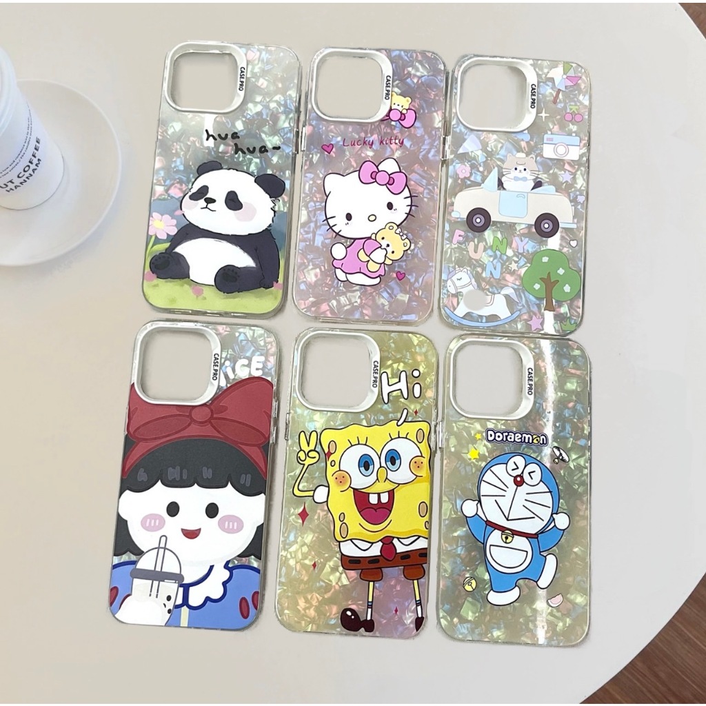 การ์ตูนหินอ่อน มี 6 ลาย IPHONE i7 i7plus X Xs Xr i11 i12 i12pro i12promax i13 i13promax i14 i14proma