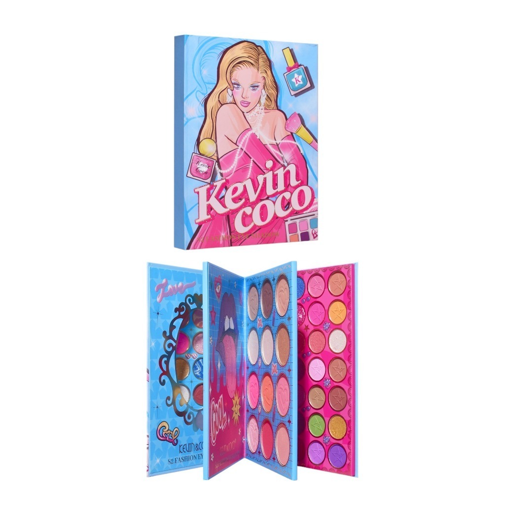 พร้อมส่ง พาเลทอายแชโดว์บาร์บี้ KEVIN&COCO เครื่องสำอาง 82 สี  KC231750