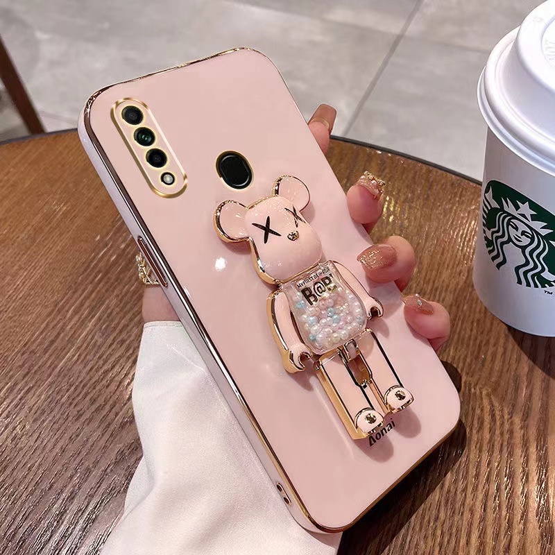เคส น้องหมี ขาตั้ง สำหรับรุ่น OPPO A31 A54 เคสโทรศัพท์ ฝาหลัง กันกระแทก นิ่ม e7