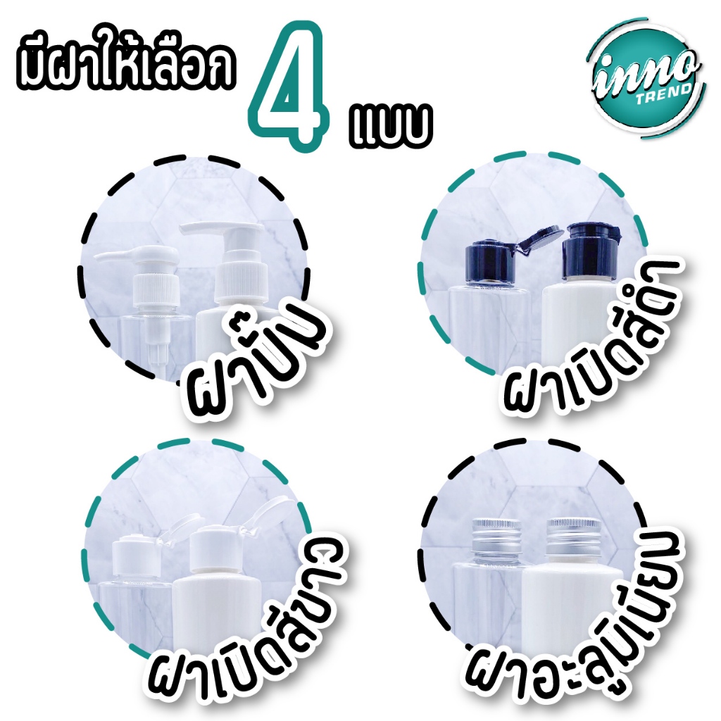 ขวดPET ทรงกลม 250 ml คอ​24 สำหรับครีมและผลิตภัณฑ์อาบน้ำ by innotrend