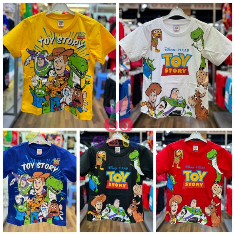 เสื้อยืดเด็กทอยสตอรี่ Toy Story ลิขสิทธิ์แท้ เสื้อยืดคอตตอนเนื้อดี A++ TS01