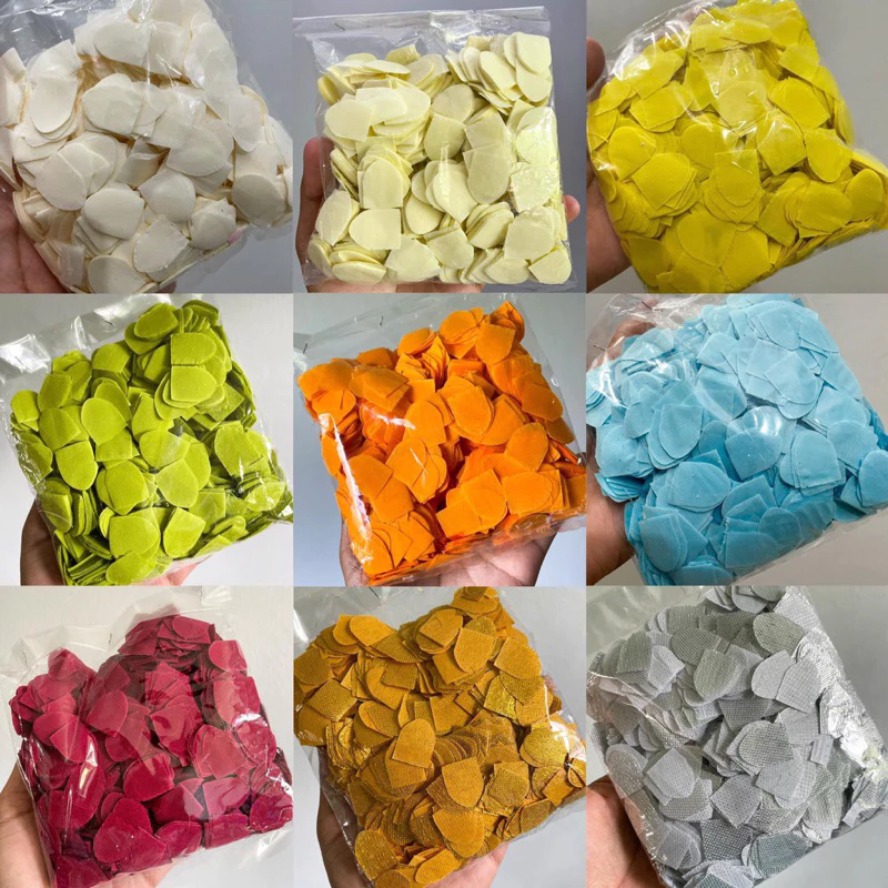 กลีบตอกร้อยมาลัย กลีบตอกมัดข่าตูม กลีบตัวยูใหญ่ ขนาด2.5*2.5 cm พร้อมส่ง30สี💥