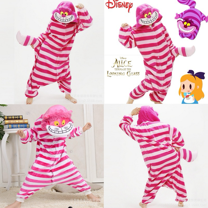 พร้อมส่ง ชุดน่ารัก Cheshire Cat แมวเชสเชียร์ ชุดคู่ คอสเพลย์ มาสคอต ชุดนอน แฟนซี 19025