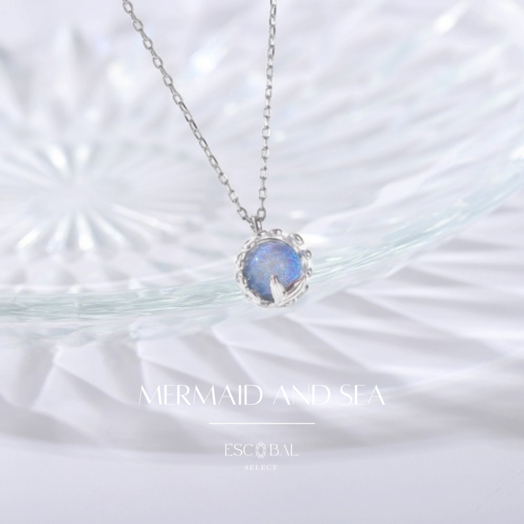 ESCOBAL พร้อมส่ง สร้อยคอเงินแท้ Mermaid And Sea สร้อยเปลี่ยนสี