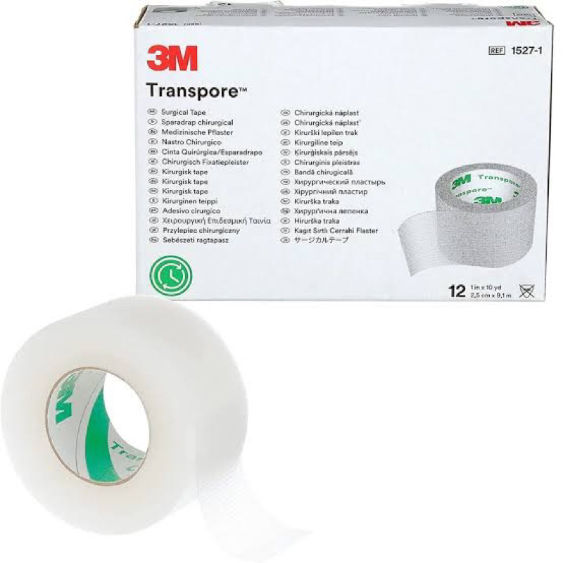 แท้ 3M Transpore surgical tape ทรานสปอร์ 3M เทปแต่งแผลชนิดพลาสติกใส