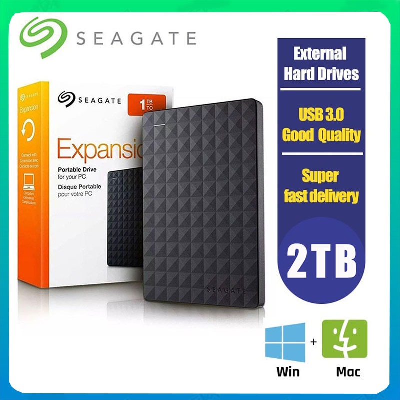Seagate External Harddisk 2TB/1TB USB3.0 Hard Drives HDD ฮาร์ดไดรฟ์คุณภาพสูง ที่เก็บข้อมูลแบบพกพา Harddisk External