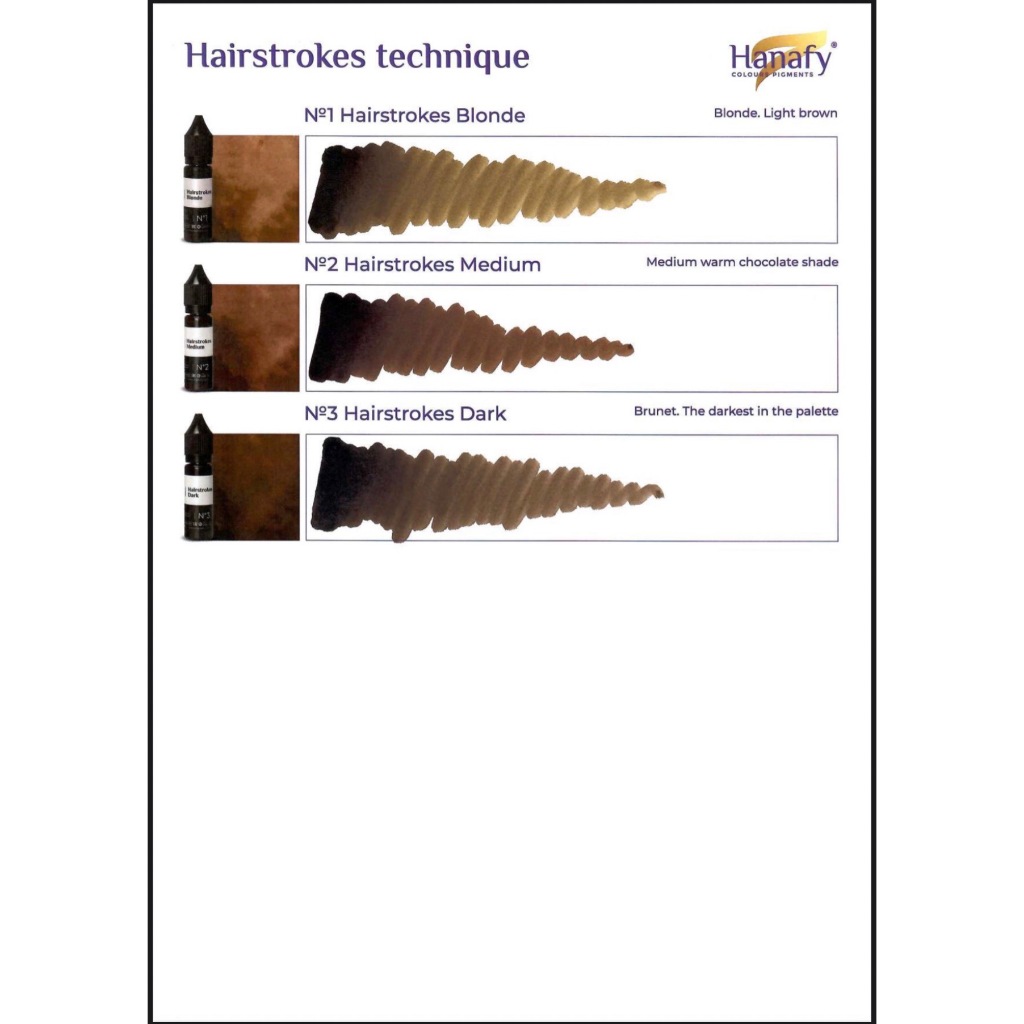 สีคิ้วลายเส้น Hairstrokes Hanafy 15ml. ติดหนาแน่น พร้อมส่งในไทย แนะนำใช้คู่Thinner