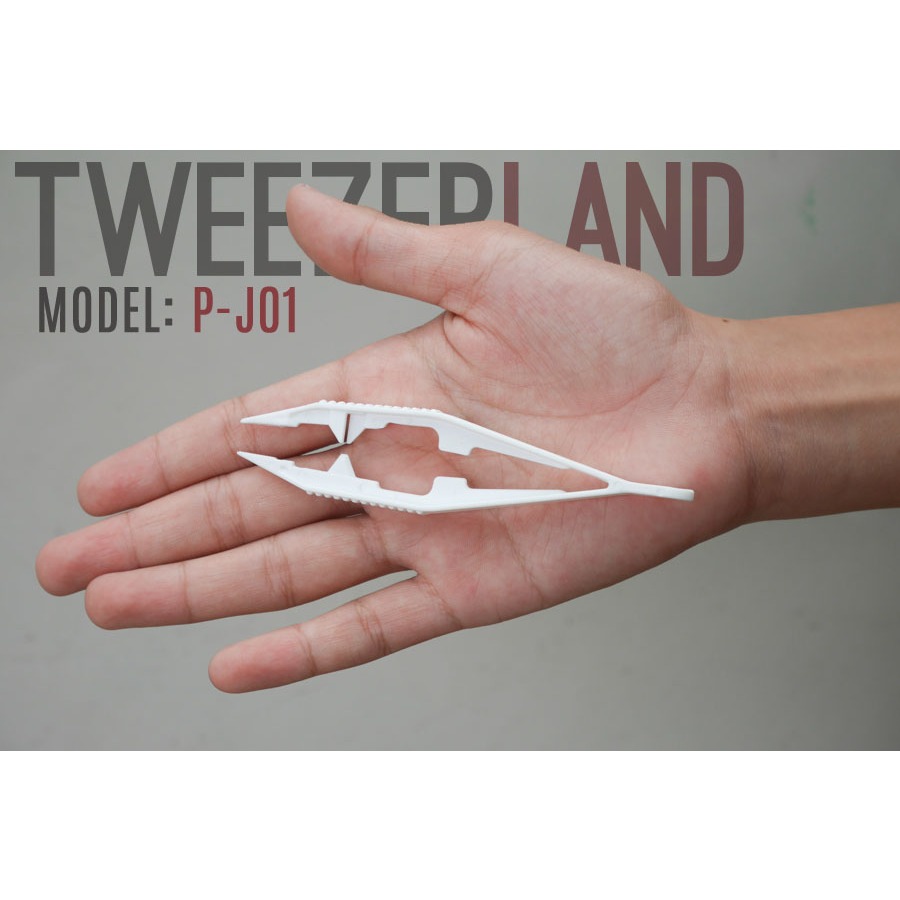 ที่คีบ ฟอร์เซปพลาสติก 11 ซม. Plastic forceps สีขาว