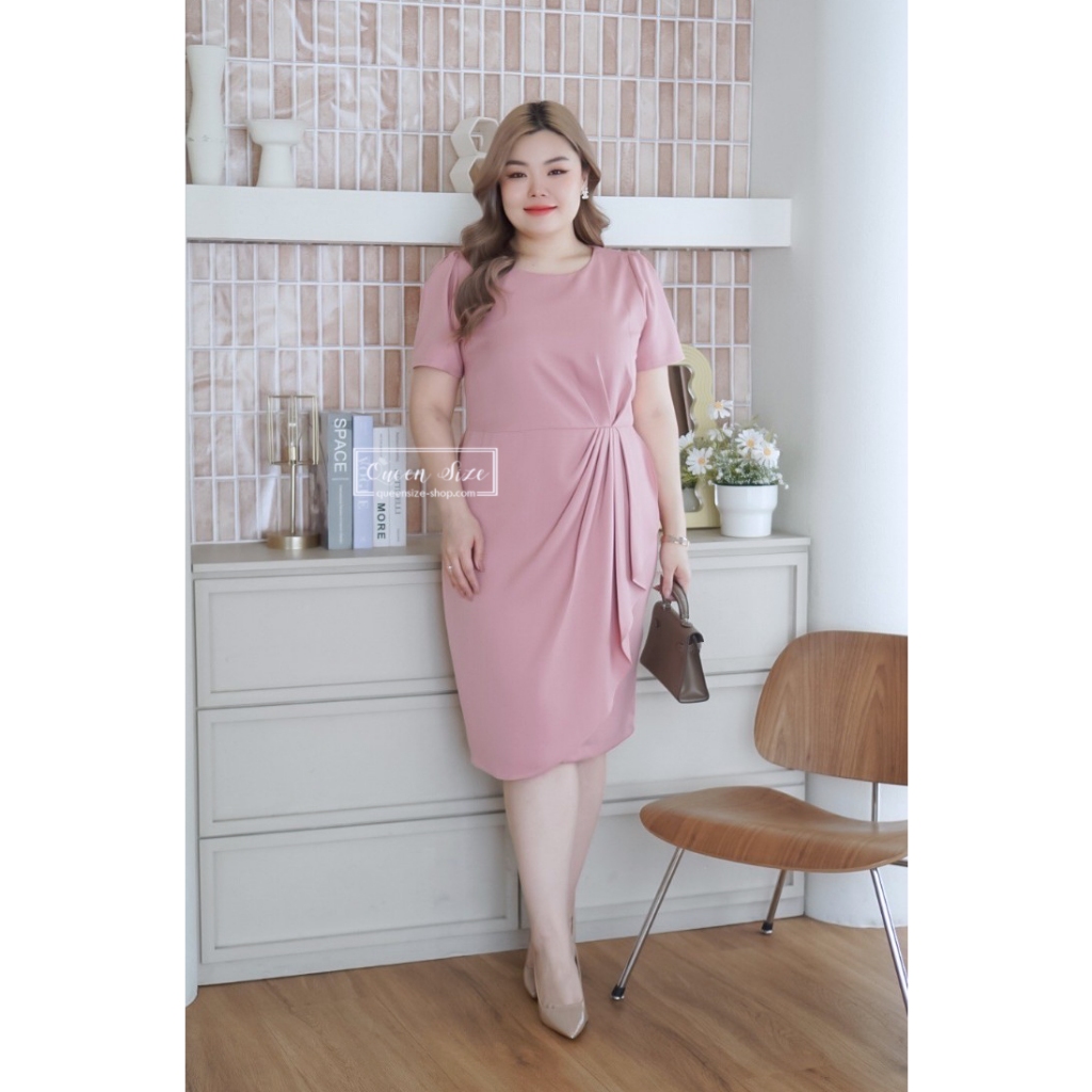 Bella-N Plus size Fashion อก40 42 44 46 และ 48 เสื้อผ้าสีดำไซส์ใหญ่ ชุดเดรสแฟชั่นสาวอวบคนอ้วน ใส่ไปทำงาน - รูปที่ 2