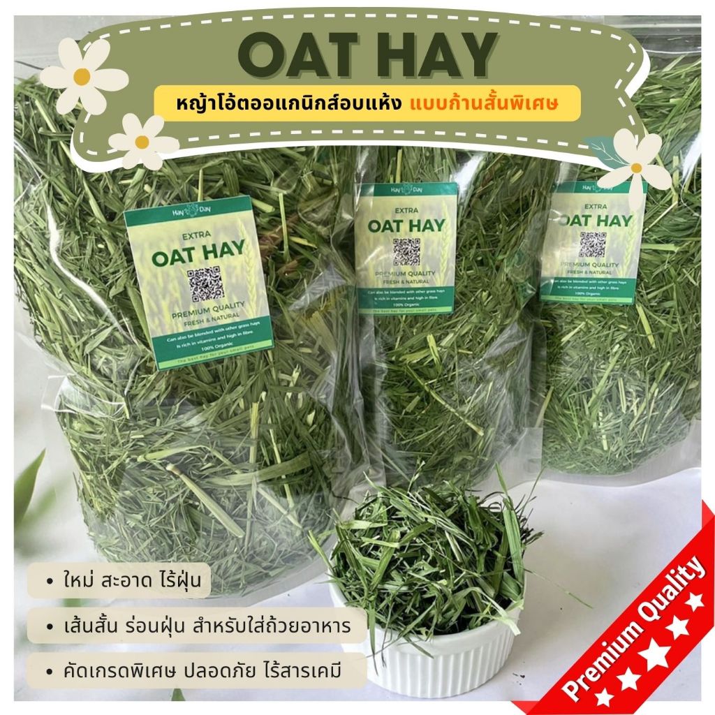 💥แจ้งย้ายร้าน ทักแชท💥 หญ้ากระต่าย || โอ้ตก้านสั้นพิเศษ || OAT อบลมร้อน ไร้ฝุ่น อบใหม่ สำหรับสัตว์ฟันแทะทุกชนิด