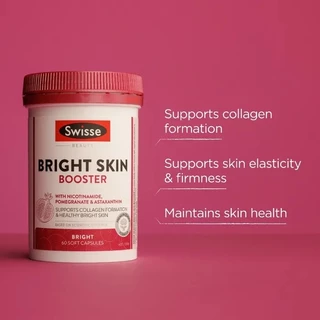 Swisse Bright Skin Booster ขวดใหญ่ 120เม็ด พร้อมส่งไวมาก ผิวกระจ่างใสออร่า EXP02/2029