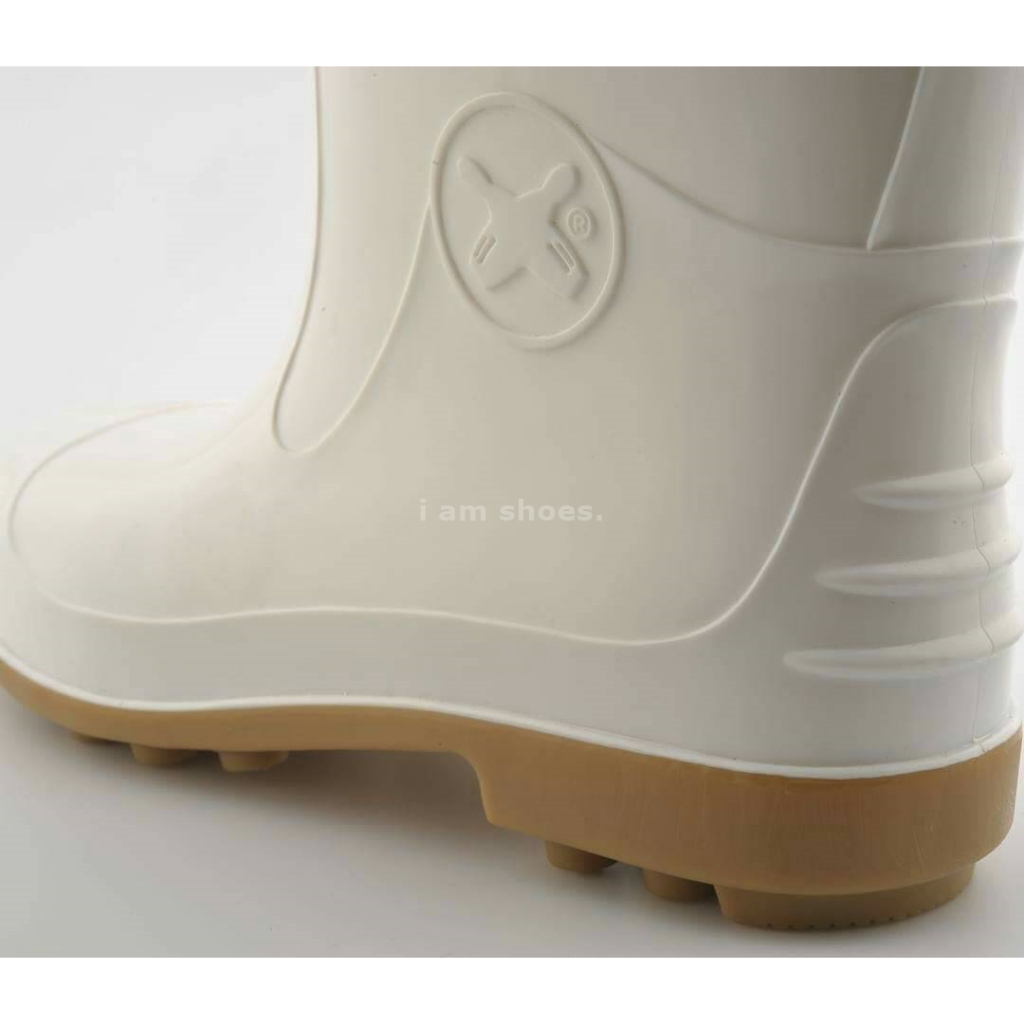 Bowling รองเท้าบู๊ทยางกันน้ำ  สีขาว/ ดำ  สูง 14  นิ้ว ไซส์ 9.5-12