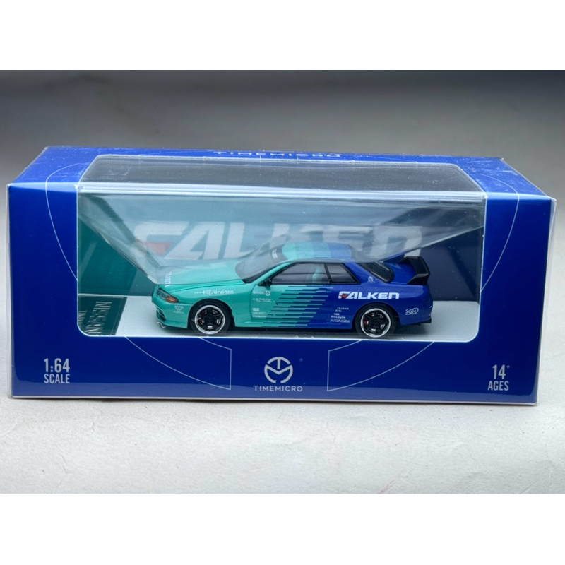 🔹Nissan Skyline R32 Falken เปิดฝากระโปรงได้ Scale 1:64 ยี่ห้อ Timemicro