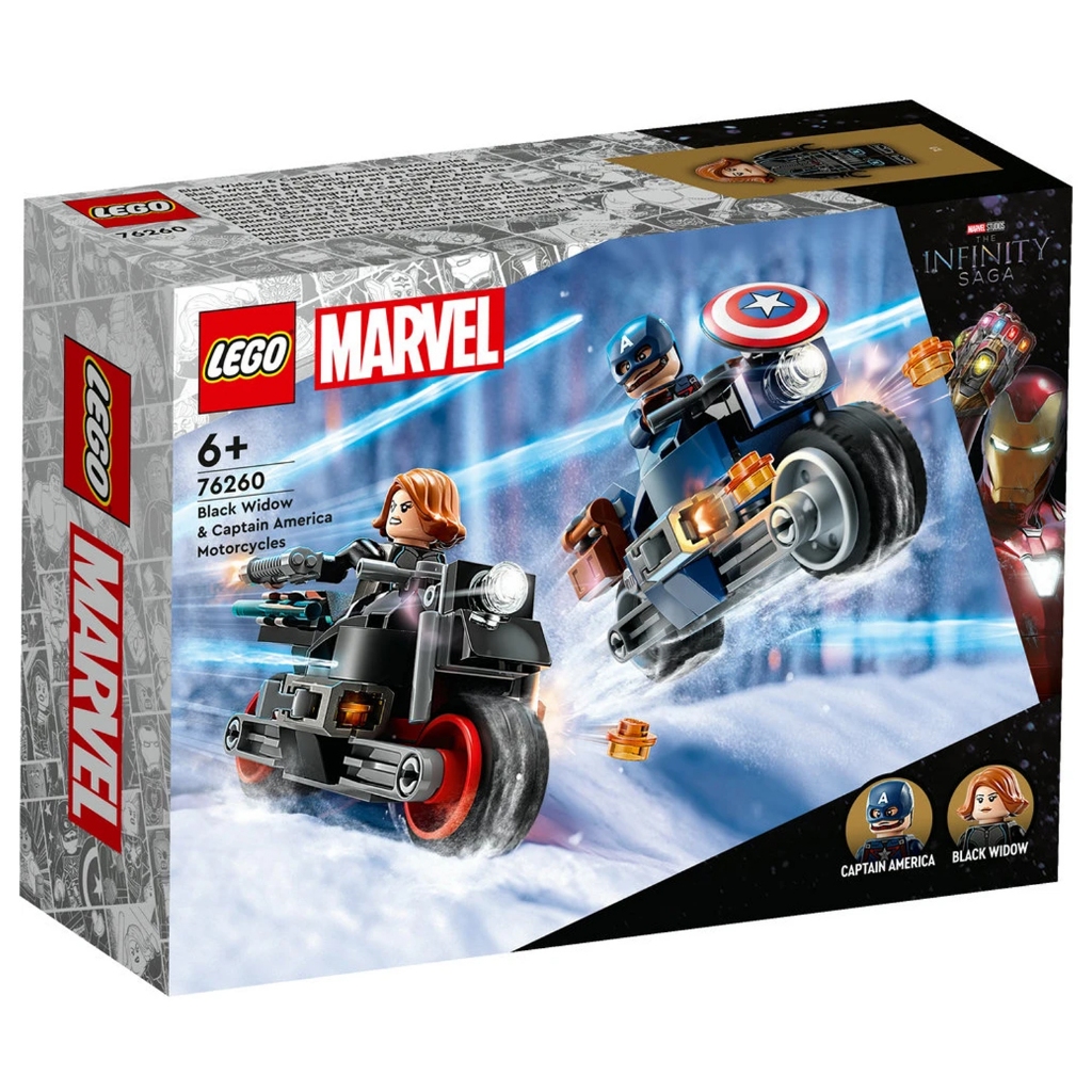 76260 : LEGO Marvel Super Heroes Black Widow &amp; Captain America Motorcycles