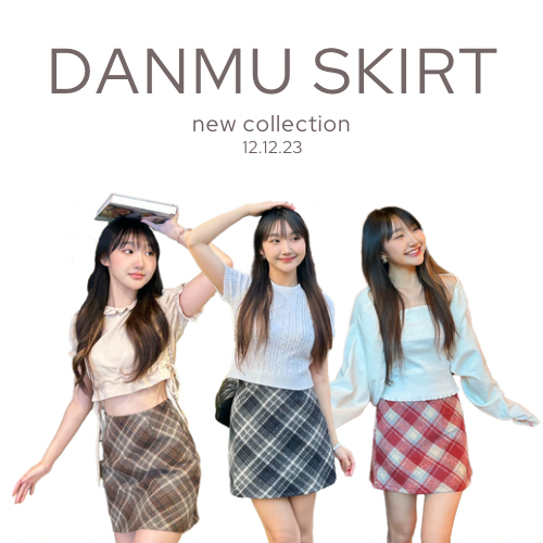 🔥พร้อมส่ง🔥 danmu scott skirt กระโปรง ลายสก๊อต มีซิป ซํบใน สําหรับผู้หญิง