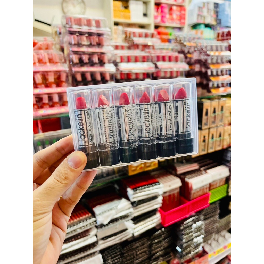 [แพ็ค 6 แท่ง] Jackelin Magic Colour Lip ลิปแจ็คเกอลิน ลิปมันเปลี่ยนสี