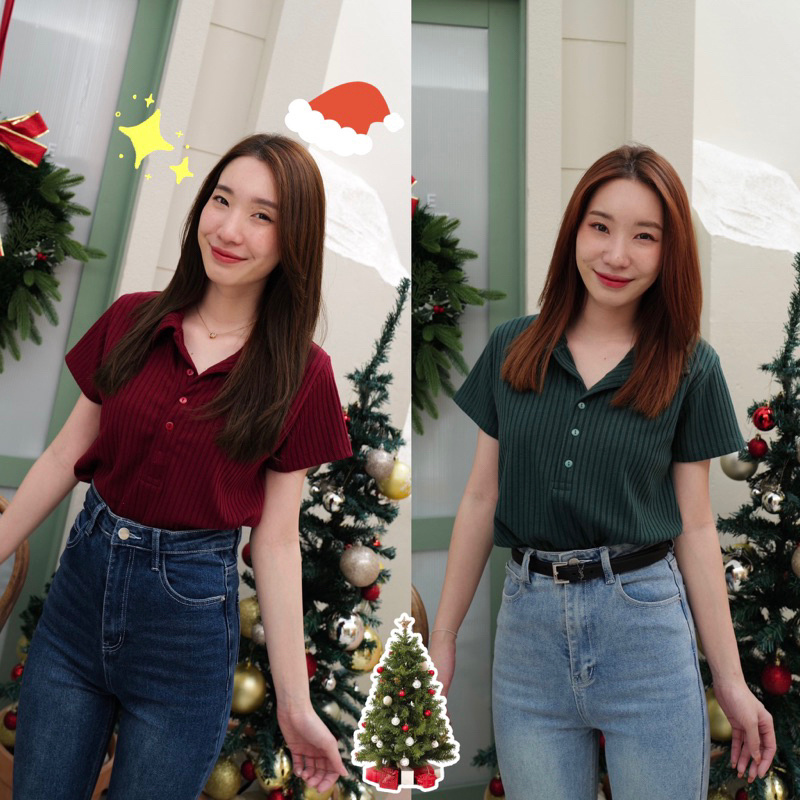 เสื้อยืด POLO HISO 🎄🌲 ผ้ายืดทรงสวย