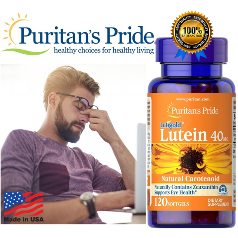 ส่งไวทันใจ Puritan's Pride lutein WITH ZEAXANTHIN 40 mg 120 Softgels บำรุงดวงตา *New packaging*