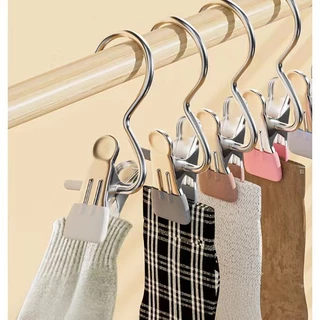 MW066 ปลีก/ส่ง ที่หนีบผ้าสเตนเลส กันลื่น แบบพกพา สีสันสดใส คลิปเก็บเสื้อผ้า ประหยัดพื้นที่