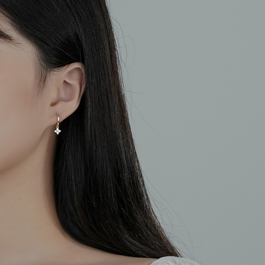 295-littlegirl gifts- Jasmine diamond earrings s925