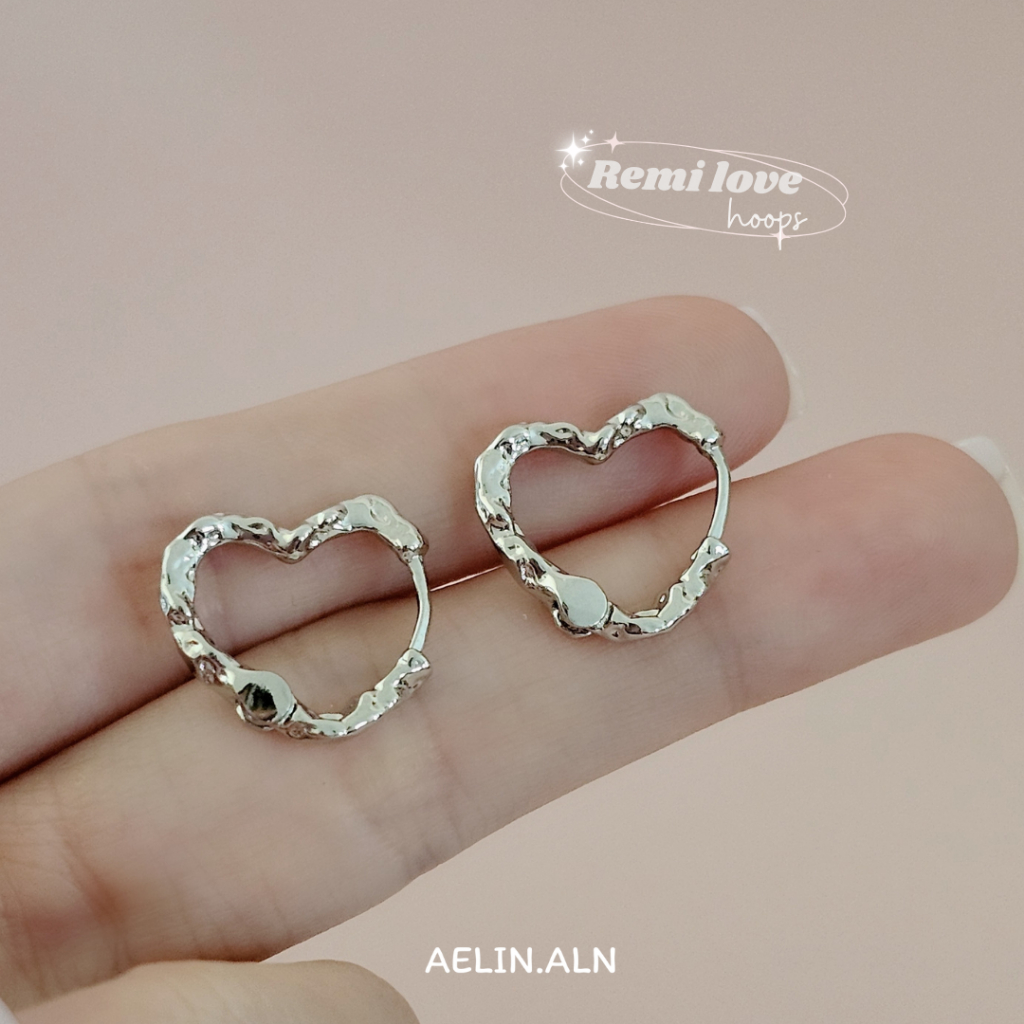 Remi love hoops – Aelin.aln (nickel free) #R-103 ราคา ถูกที่สุด ดีลบีเคเค แกลเลอรีภาพที่ 2