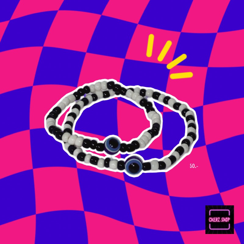 Evil eye กำไลข้อมือลูกปัด คู่รัก