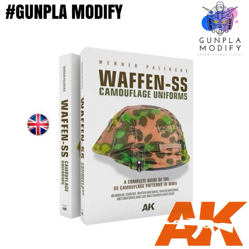 AK INTERACTIVE AK130008 หนังสือคัมภีร์สอนเทคนิคทำสีแนวทหาร Waffen-ss Camouflage Uniforms EN	