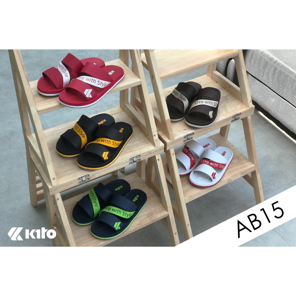 รองเท้าแตะ รุ่น AB15 Kito กีโต้ Size 36-43 ของแท้ รองเท้าใส่สบาย