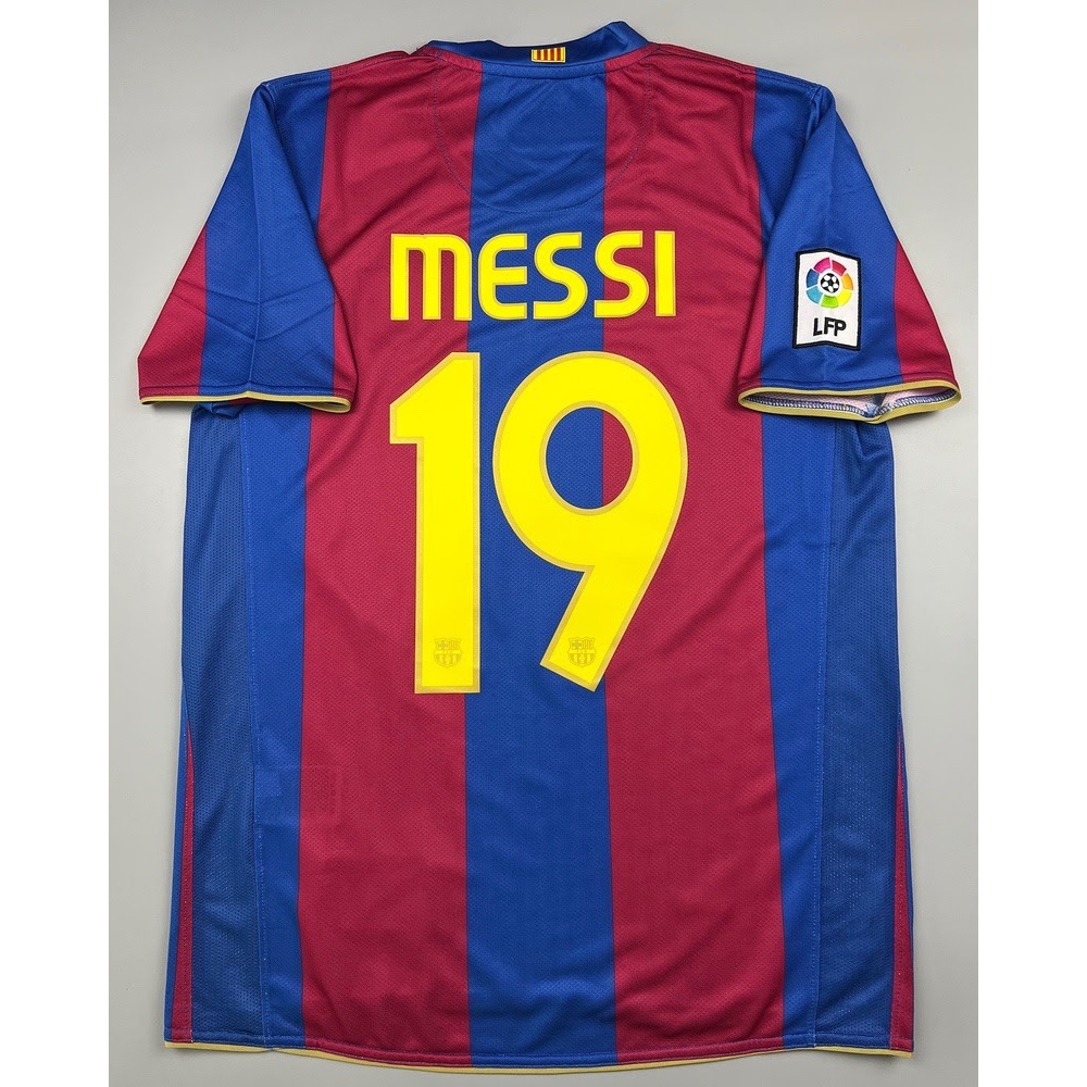 เสื้อบอล ย้อนยุค บาร์เซโลน่า 2006 เหย้า Retro Barcelona Home พร้อมเบอร์ชื่อ 19 MESSI 2006-07 เรโทร ค