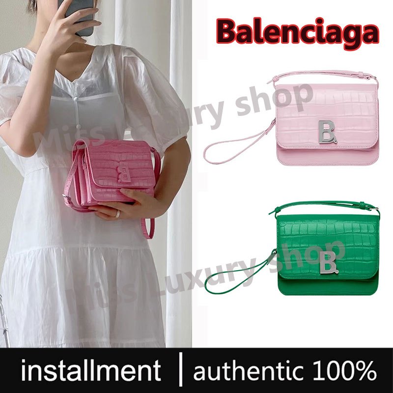 Balenciaga B Bag กระเป๋าไขว้ไหล่ข้างหนึ่ง ของแท้100%