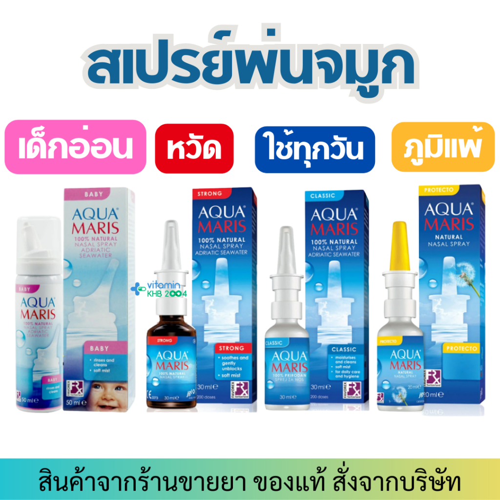 MAR Baby / Aqua Maris Baby Nasal Spray / Classic / Strong / Protecto สเปรย์พ่นจมูก สเปรย์ล้างจมูก - รูปที่ 2