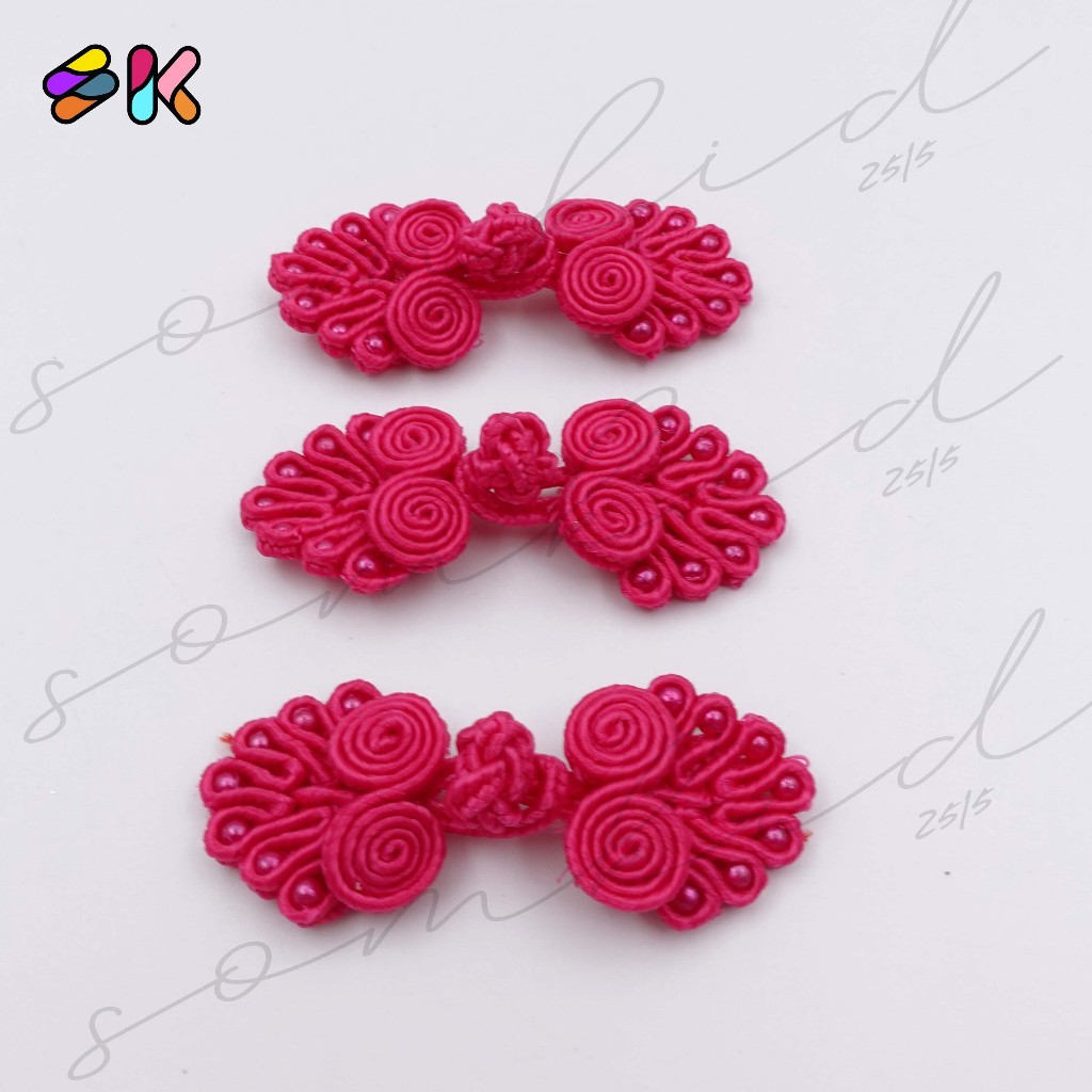 somkid กระดุมกี่เพ้า กระดุมจีน กระดุมติดชุดกี่เพ้าจีนลายนกยูง มีมากกว่า10สี  ขนาด6เซนติเมตร - รูปที่ 4