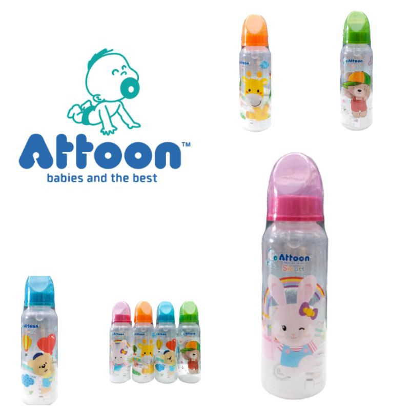 ขวดนม Attoon แอทตูน ขนาด 8 ออนซ์ รุ่น smart ลายการ์ตูนน่ารัก