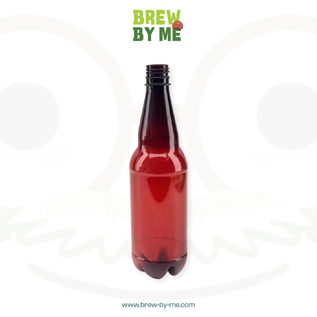 500mL PET Amber Brown Bottles with Screw Caps - แบ่งจำหน่าย 1 ขวด