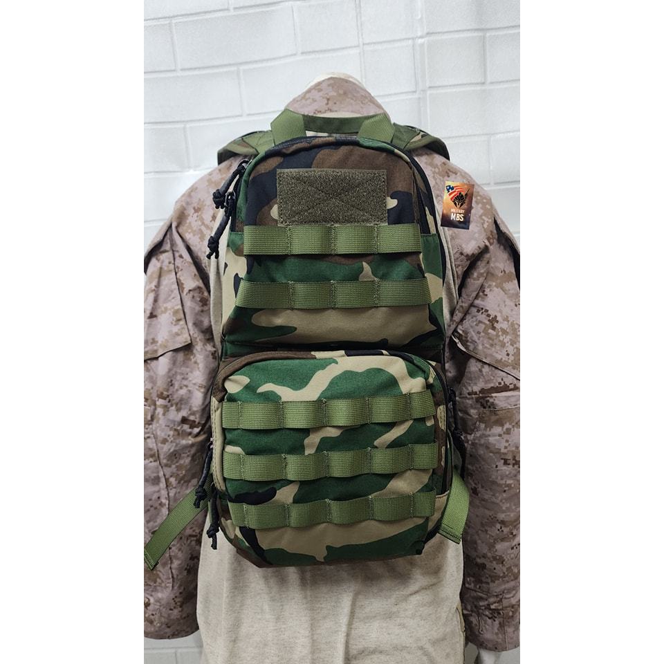 06USARMYBAGกระเป๋าเป้ทหาร 1 Day Hydration One Day Pack WOODLAND ลายพรางวู้ดแลนด์ขนาด1วัน