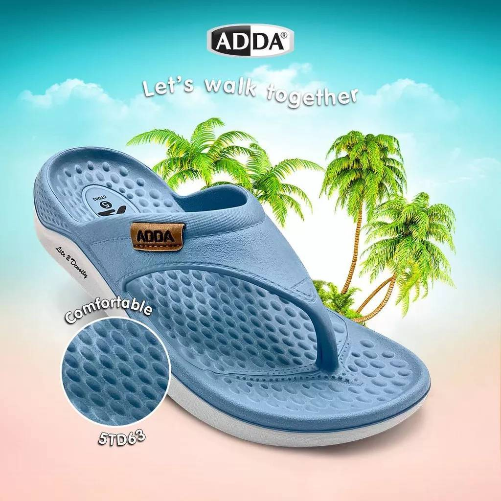 รองเท้าแตะ Adda รุ่น 5TD63 รองเท้าลำลอง แบบหนีบ ผู้หญิง (ไซส์ 4-6) สินค้าพร้อมส่ง แท้ตรงจากโรงงาน