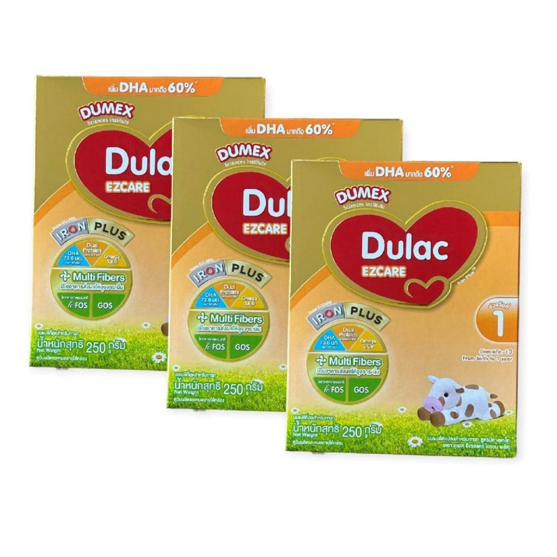 3 กล่อง Dulac ezycare นมดูแลค อีแซดแคร์ ขนาด 250 กรัม จำนวน 3 กล่อง